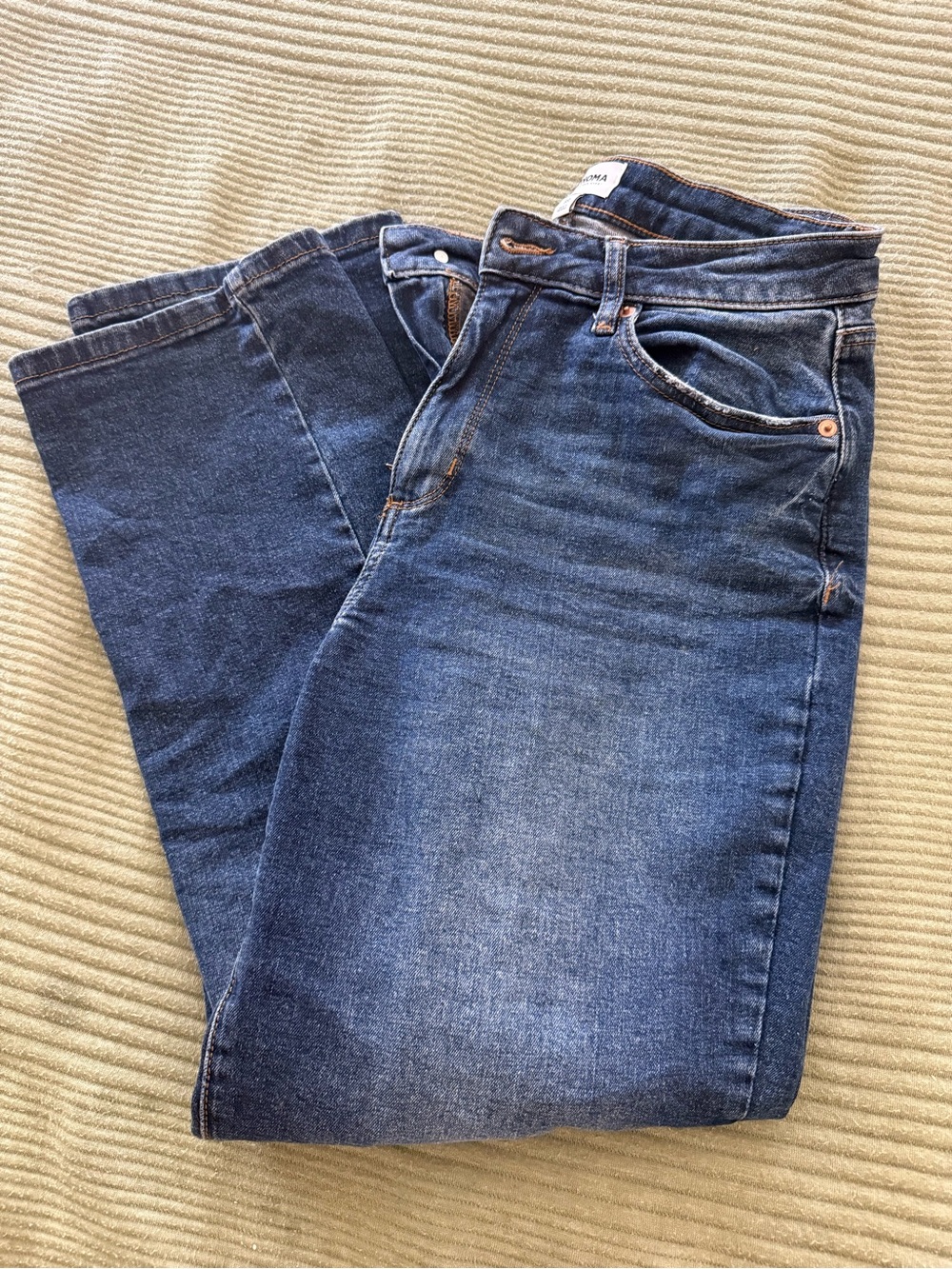 Sonoma High Rise Curvy Straight Leg Blue Denim Jeans